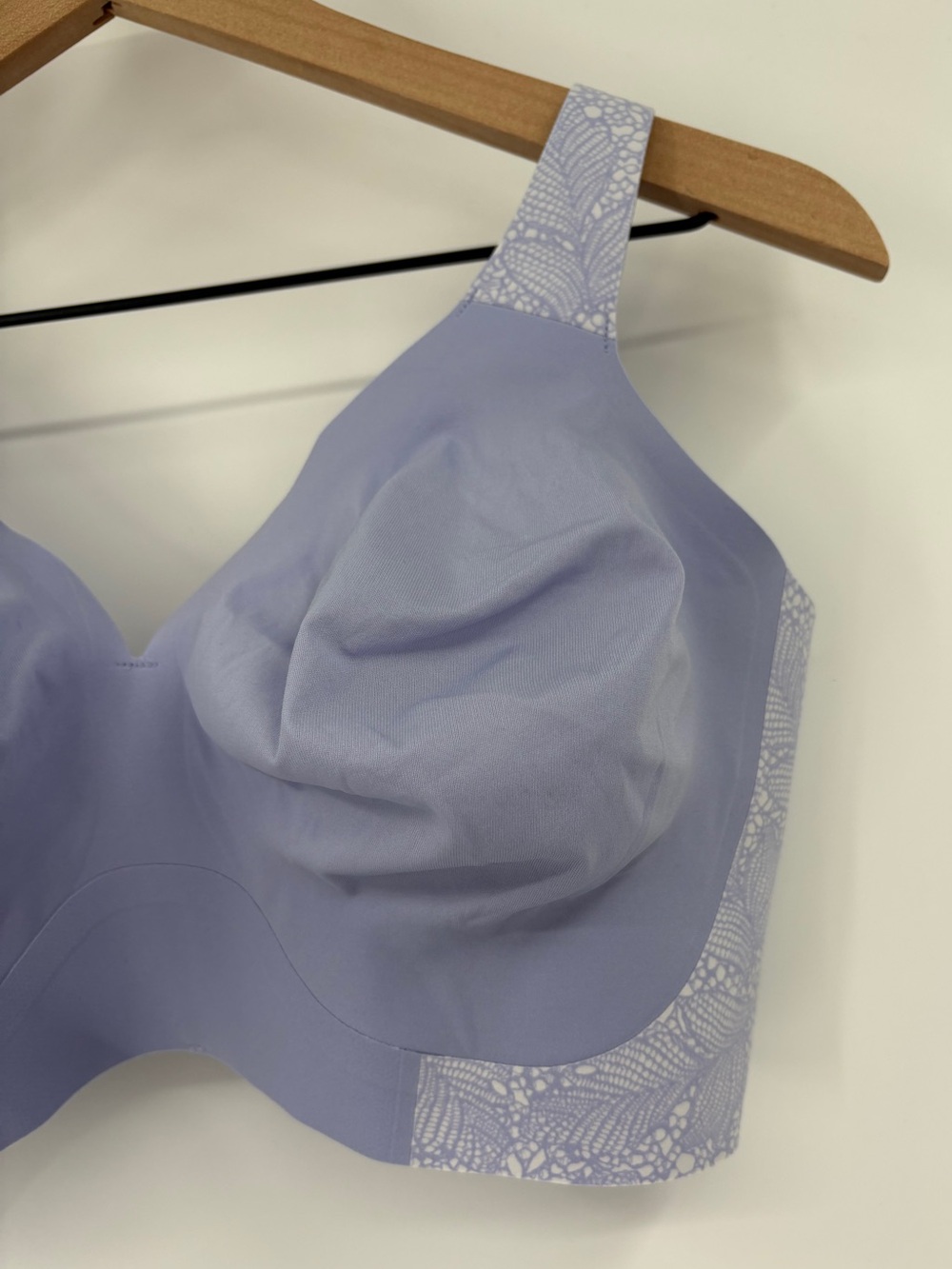 Evelyn & Bobbie Beyond Adjustable Wireless Bra Moonstone Lace Blue Purple XL - Picture 7 of 14